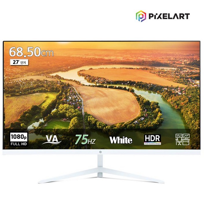 픽셀아트 PIXELART PA2730W 화이트 75Hz FHD VA 27형 모니터 일반 픽셀아트 PIXELART PA2730W 화이트 75Hz FHD VA 27형 모니터 일반