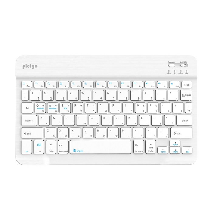 플레이고 무선 저소음 휴대용 파스텔 슬림 블루투스 키보드