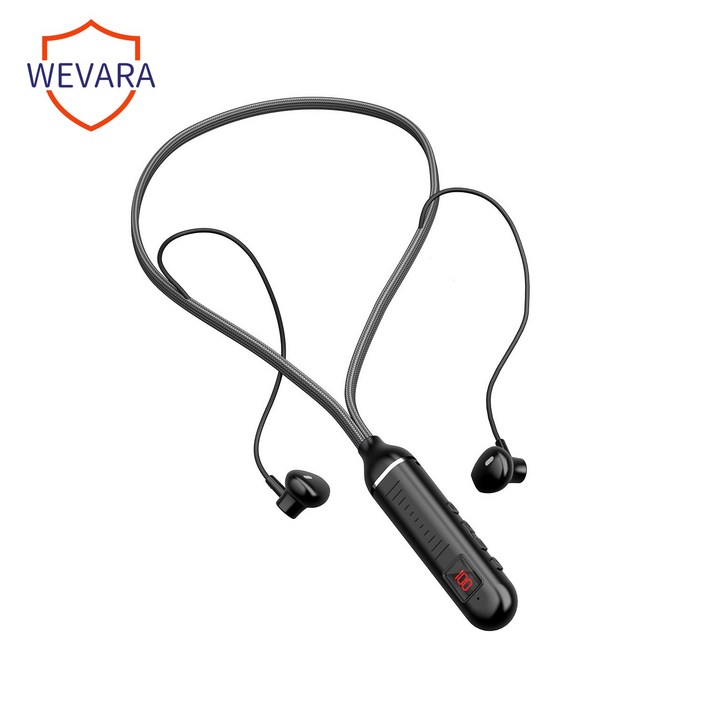 WEVARA 무선 넥밴드 블루투스 이어폰 HiFi고음질 블루투스 버전 6.0 전용 러닝 이어폰