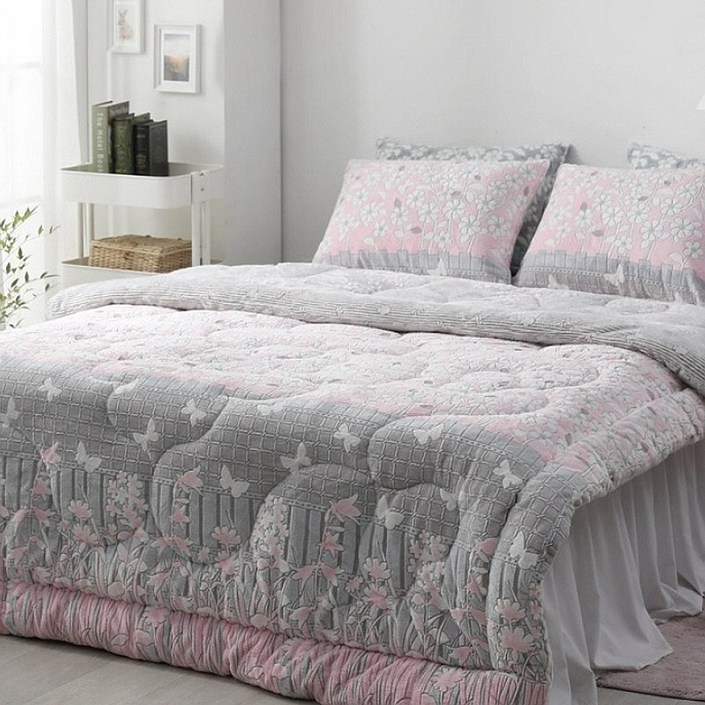 이부자리 극세사이불 겨울 차렵이불 세트 단품 슈퍼싱글 퀸 2컬러 간절기 먼지없는