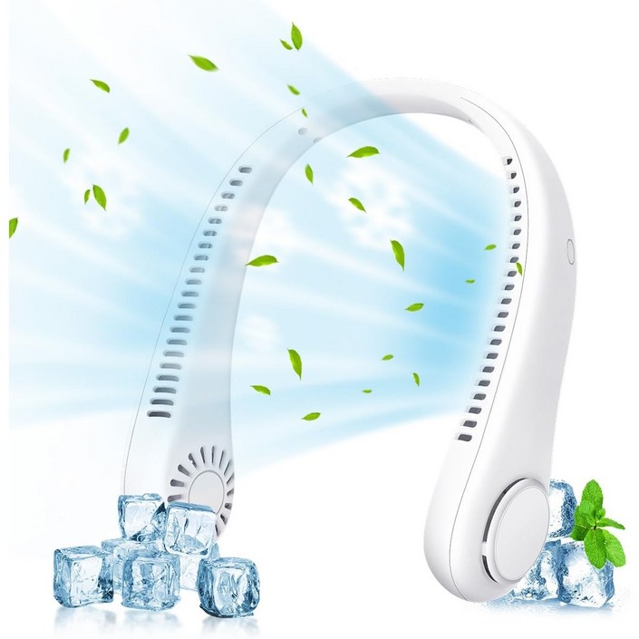 DS 휴대용 저소음 충전식 넥밴드 선풍기 3단계 풍속조절