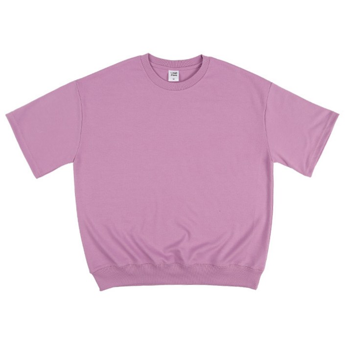 에어플레인 남여공용 오버핏 반팔 맨투맨 빅사이즈 티셔츠