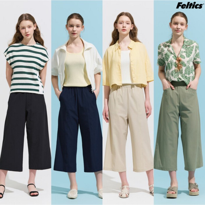 Feltics 펠틱스 SUMMER 여성 7부 큐롯 팬츠 4종 F04