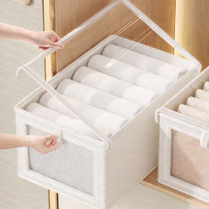 위빙픽 공간절약 옷정리 대용량 접이식 리빙박스