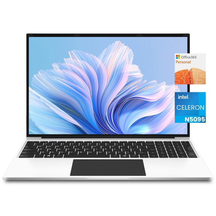 JUMPER 2025 노트북 16인치 화면 대형 셀러론 N5095 512GB SSD+128GB eMMc 16GB RAM office 365사무용 WIN11 home, 흰색, S7max N5095 16, 640GB, 16GB, WIN11 Home