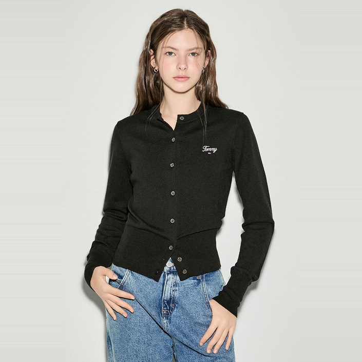 타미힐피거 하이립스 스크립트 가디건 T32E6KCD01TWT2BDS