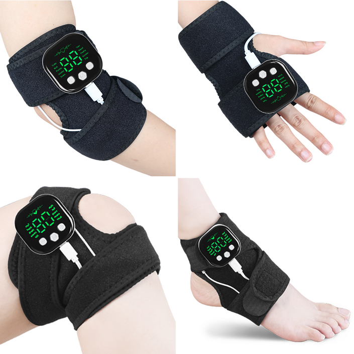 Gaayou 6in1 저주파 무릎 마사지기 ems 무선 손안마기 발 팔 손 종아리 속근저주파기 다용도 관절부위 보호대