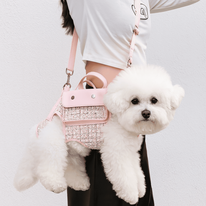 이호무 다기능 강아지 가방 고양이 이동장 슬링백 이동가방, 1개, 핑크