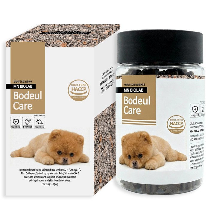 엠엔바이오랩 보들케어 연어 오메가3 반려견 강아지 영양제 150g, 1개, 150g, 1개, 피부/피모+알러지