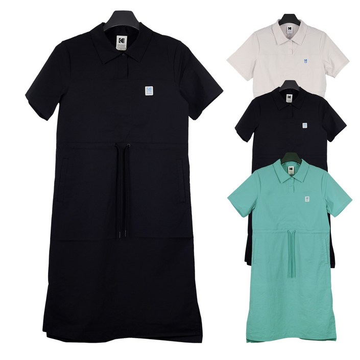 국내매장 정품 코닥 25SS 신상 초경량 우븐 기능성 접촉 냉감 브리즈 카라 반팔 원피스 3종 택1  스포츠양말