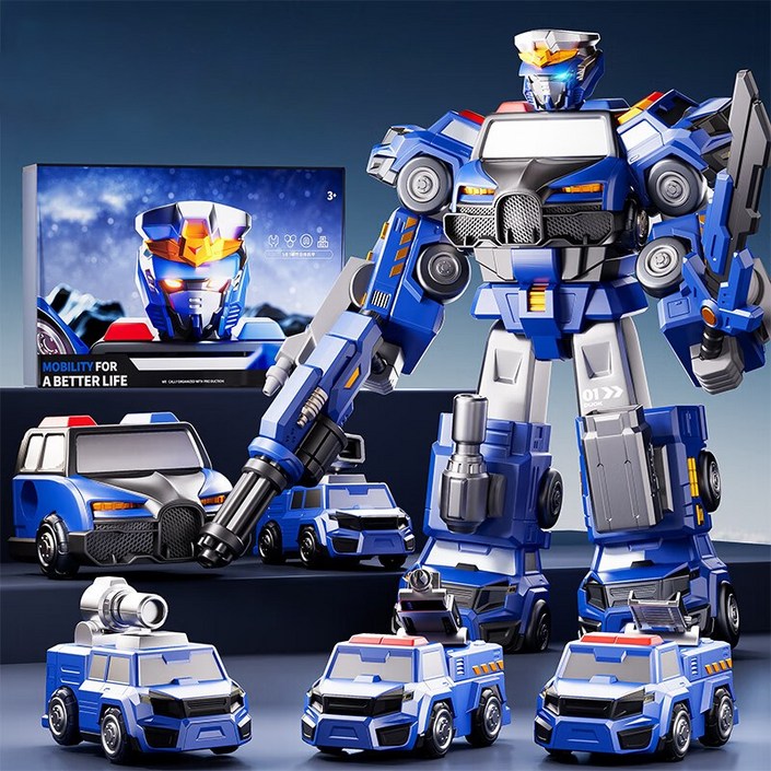 laderive 변신로봇 장난감 자력 융합 다섯 대 차량형 로봇