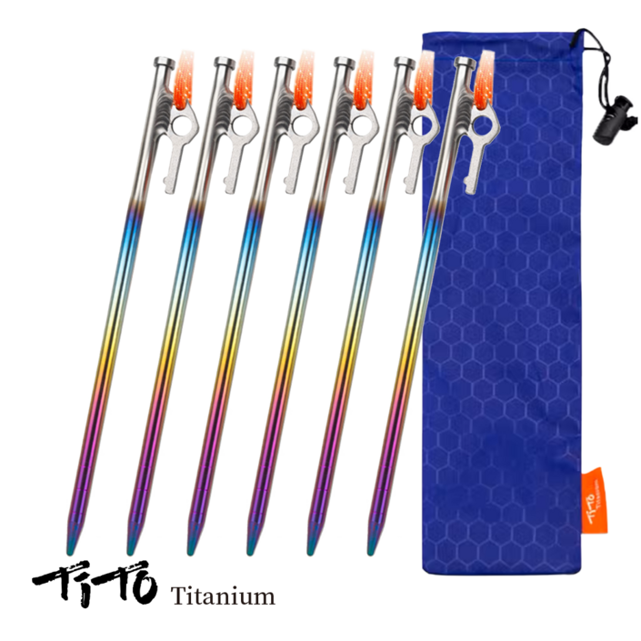 티토 티타늄 텐트용 텐트팩 텐트못 20cm 30cm 40cm