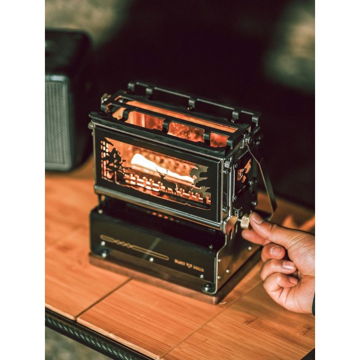 BLACK SOLID블랙솔리드 미니 아이언 스토브 난로 BLACK MINI LAMP STOVE