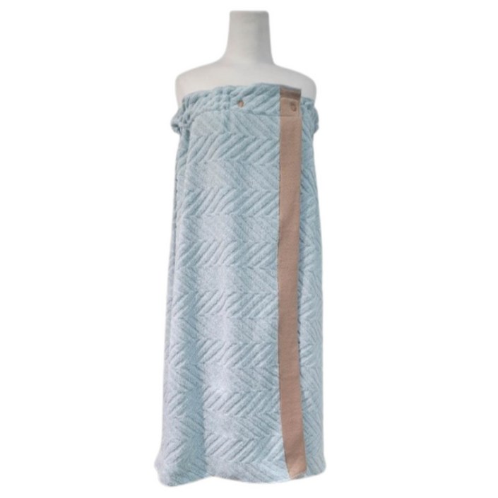 국내생산 3초 착용! 44~77 사이즈, 민트 샤워가운, 뱀부 샤워 랩가운 호텔, 골프 라운딩, 여행, 사우나, 수영장 필수템, 1개, 민트베이지