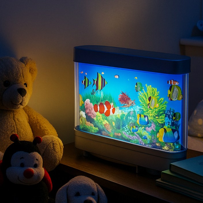 사는잼 LED 신비한 바다 물멍 움직이는 어항 무드등 조명