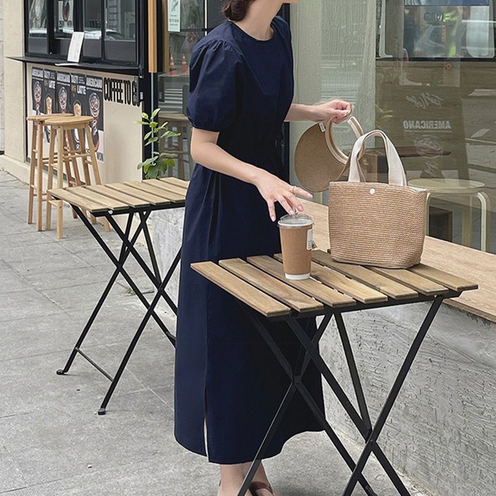 페이퍼먼츠 루메온 허리 셔링 A라인 원피스 10827 빅사이즈 포함