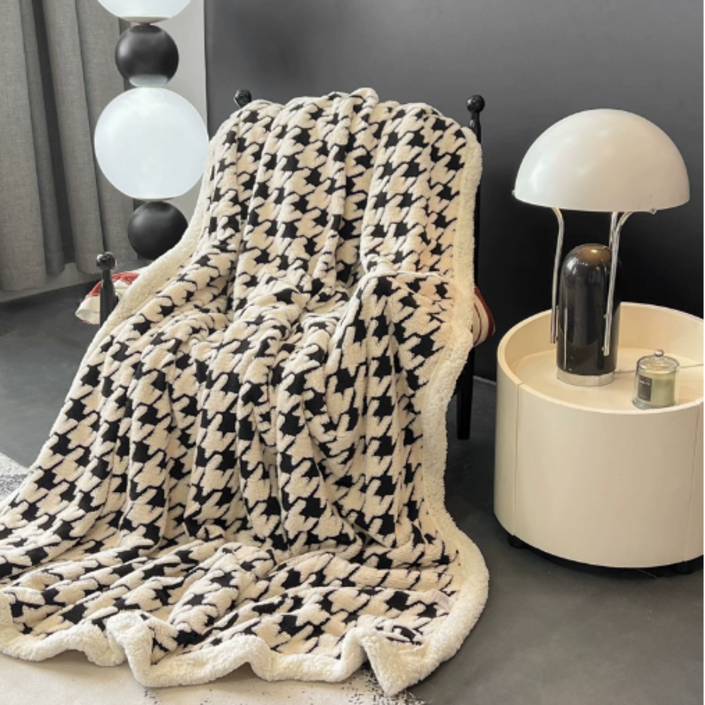 MJLIFE 양면 양털 3중구조 두꺼운 블랭킷 학생담요 무릎담요