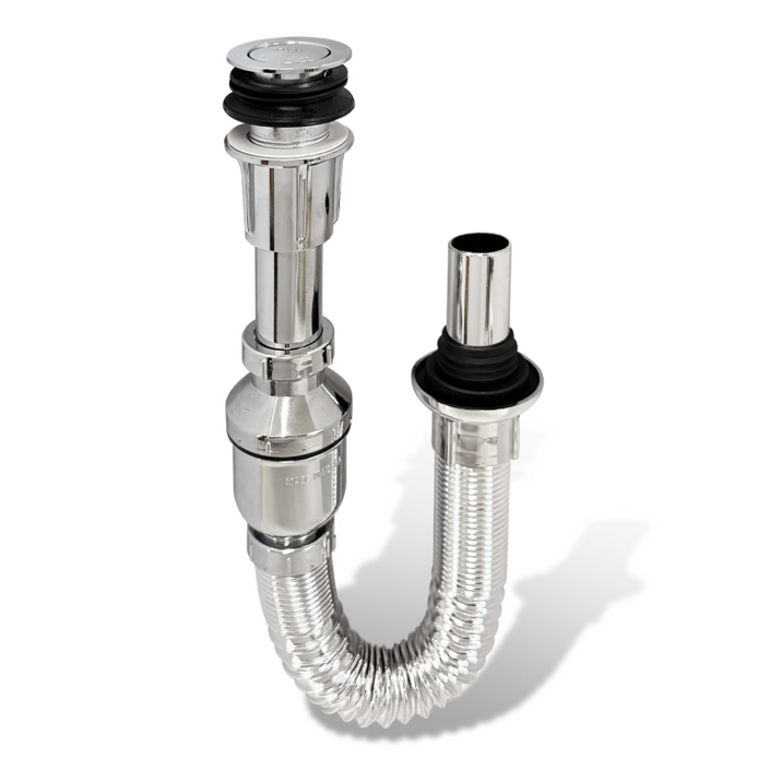 국산 세면대 초간편 길이조절 바닥배수 일체형트랩, 1개