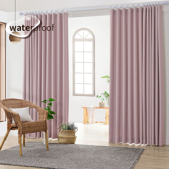 아로아 국내제작 미란다커튼 방수커튼 형상기억 방한 방풍 먼지없는 암막커튼 2장 자석끈증정 거실 안방 사계절 핀형 레일 커튼봉링 커텐