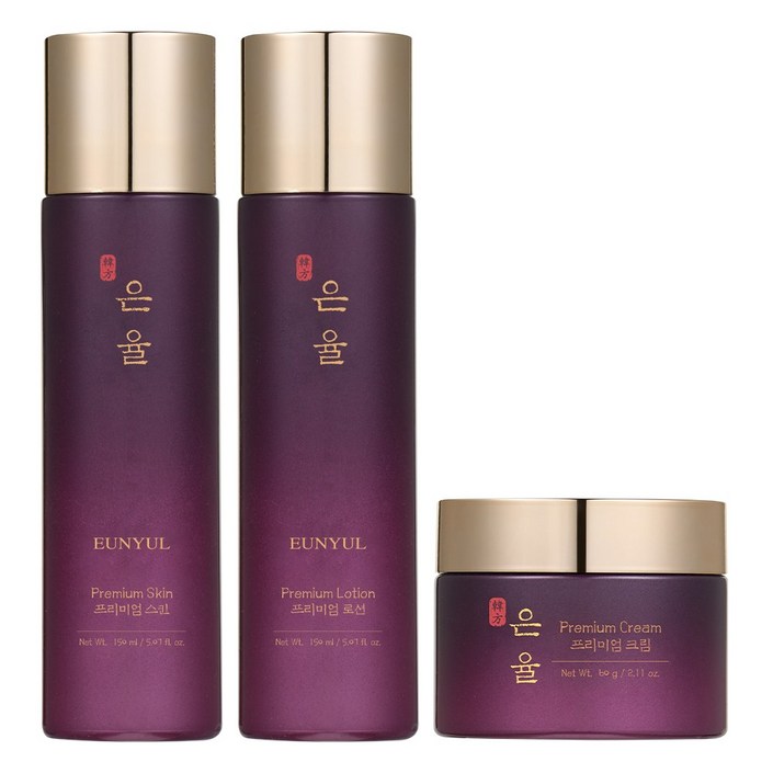 은율 프리미엄 한방 토너로션크림 3종세트, 1세트스킨150ml, 로션150ml, 크림60g, 1개