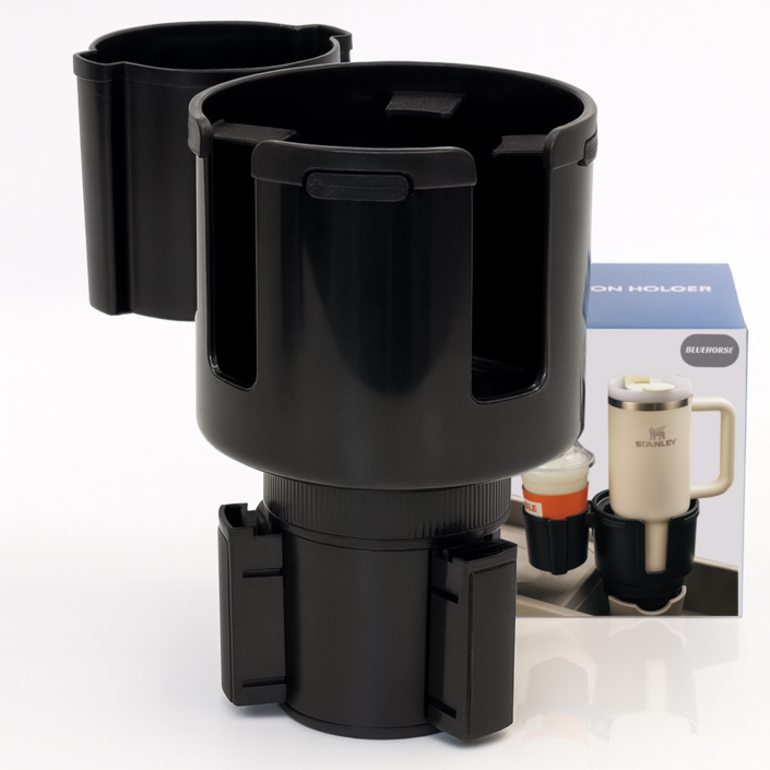 블루홀스 듀얼 와이드 차량용 컵홀더, 블랙, 1개