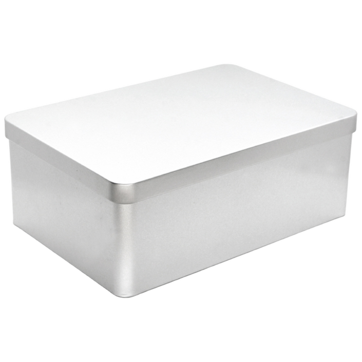 사각 S035 은색흰색 틴케이스,대형 틴케이스, 미니 틴케이스, 원형 틴케이스, 철필통, 원통, 정리함 케이스, 틴케이스 쿠키, 철제 케이스, 은색, 1개