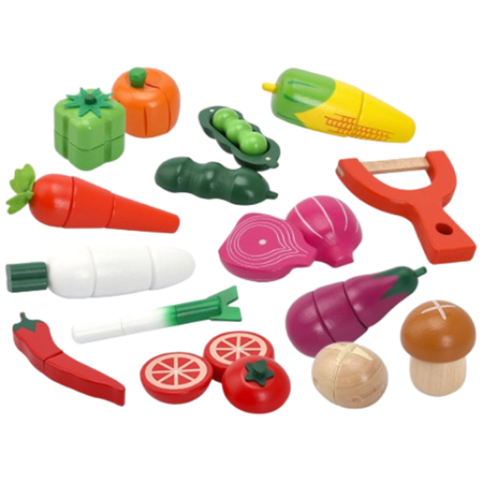 [캐스B] 플레이 빅토리아 베지파티(2250) 원목 자석자르기 야채과일가게 소꿉놀이