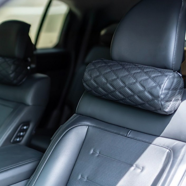 볼체 메모리폼 차량용목쿠션 자동차 목받침 목베개, 2개, 01.클래식블랙