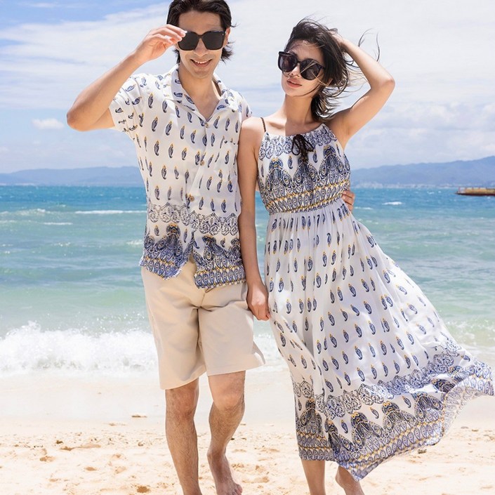 4477 화이트 펠리스 커플룩 휴양지 신혼여행 바캉스 허니문