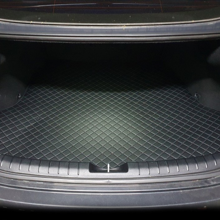아이빌 4D 입체퀼팅 가죽 트렁크매트, 블랙 + 블랙, 그랜져IG 휘발유