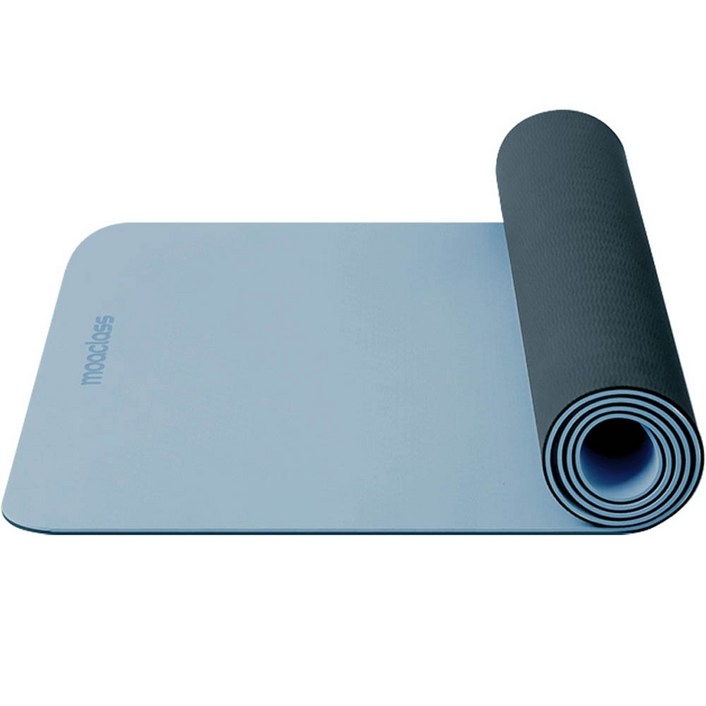 모아클래스 논슬립 특화 TPE 와이드 요가매트 10mm, 블루
