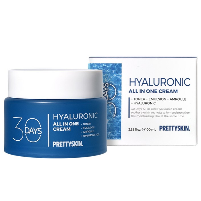 프리티스킨 30 Days 올인원 히알루로닉 보습 수분크림, 100ml, 1개 프리티스킨 30 Days 올인원 히알루로닉 보습 수분크림, 100ml, 1개