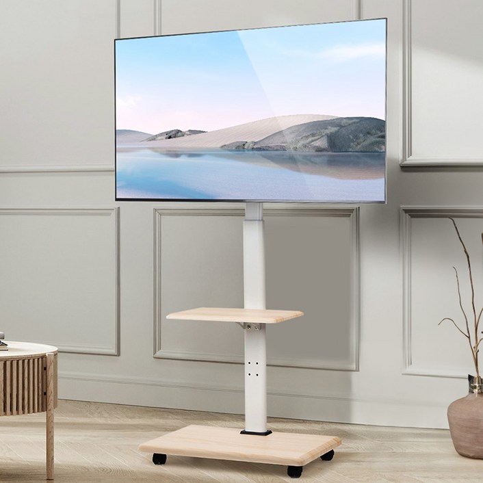 홈플래닛 홈텐바이미 이동식 TV 모니터 스탠드 거치대, 2675인치 40kg