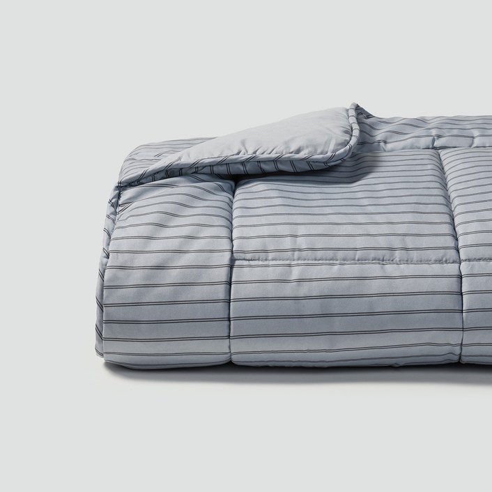 JAJU 스트라이프 피치스킨 차렵이불