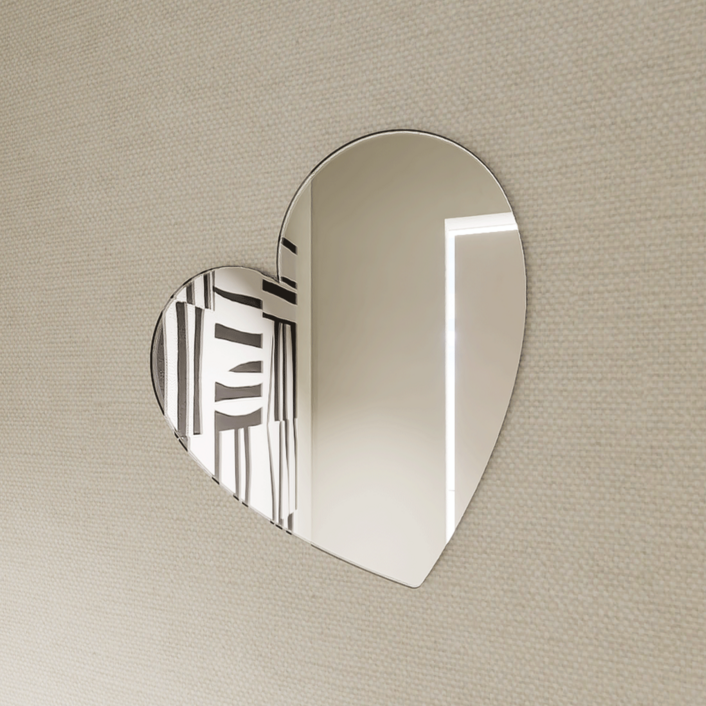 마드 비정형 아크릴거울 하트 L