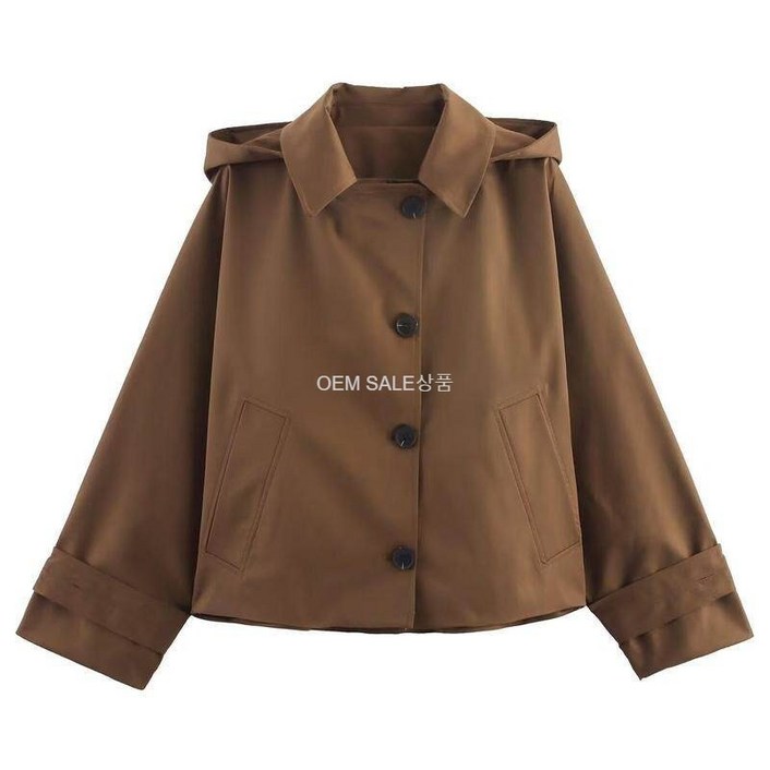 자라 ZW 컬렉션 워터프루프 숏 트렌치 코트  0518045