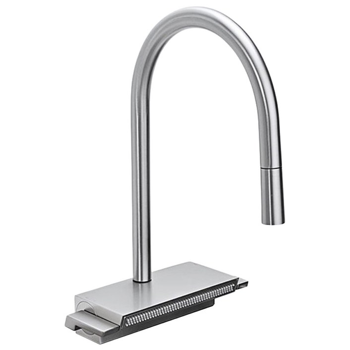 에스티로 FL-2707 플랫 싱크수전 거위목 와이드 폭포 주방수전, 1개