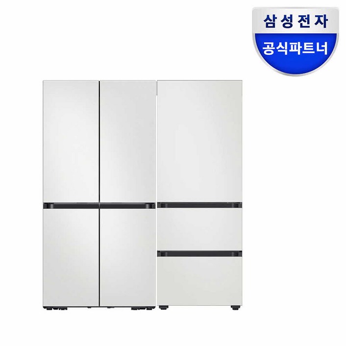 삼성 비스포크 키친핏 냉장고 김치냉장고 세트 RM70F63R2A+RQ33DB74D2AP 올코타화이트