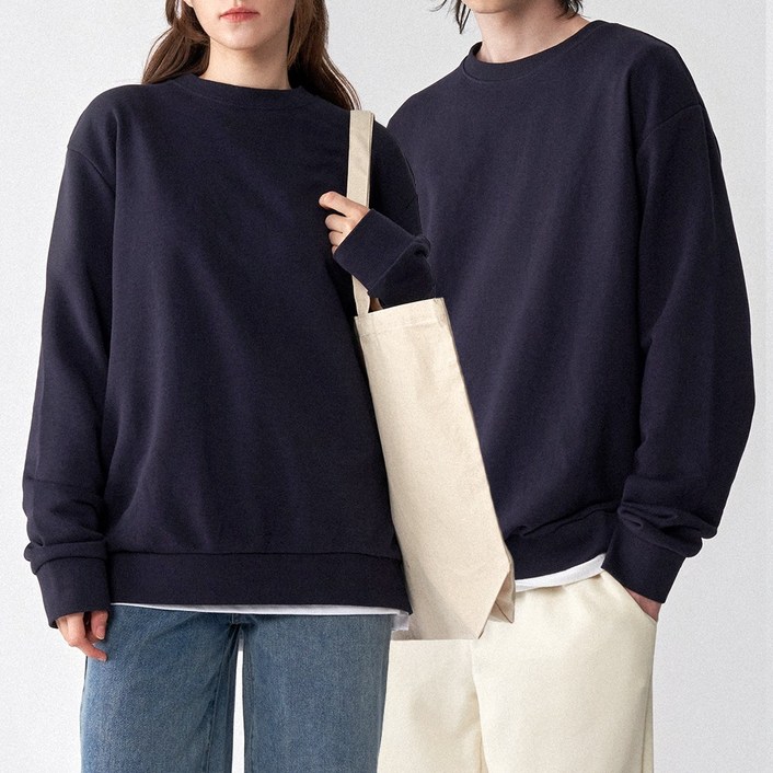 팀스핏 남녀공용 M4XL 빅사이즈 쭈리 무지 맨투맨 스웻 티셔츠 7컬러