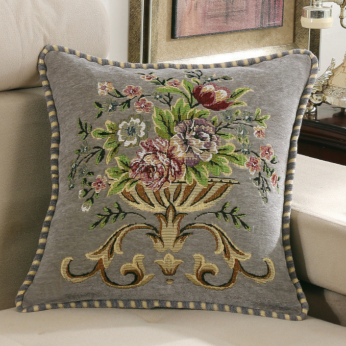 서플라이랩 앤틱 인테리어 클래식 자카드 쇼파쿠션 국산솜 포함, 옵션6. 클래식그레이