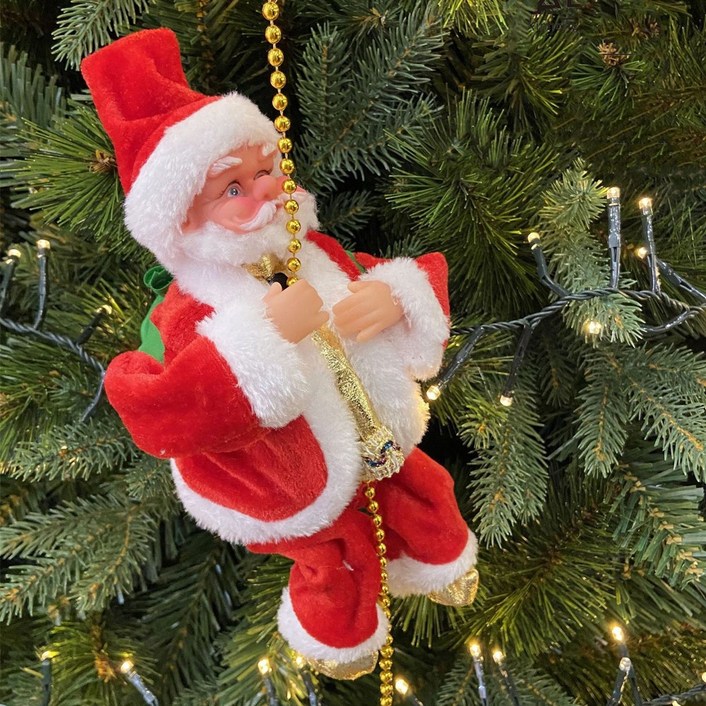 줄타는산타인형 정스포츠 줄타는 산타 멜로디 크리스마스 장식 산타인형 트리장식 소품