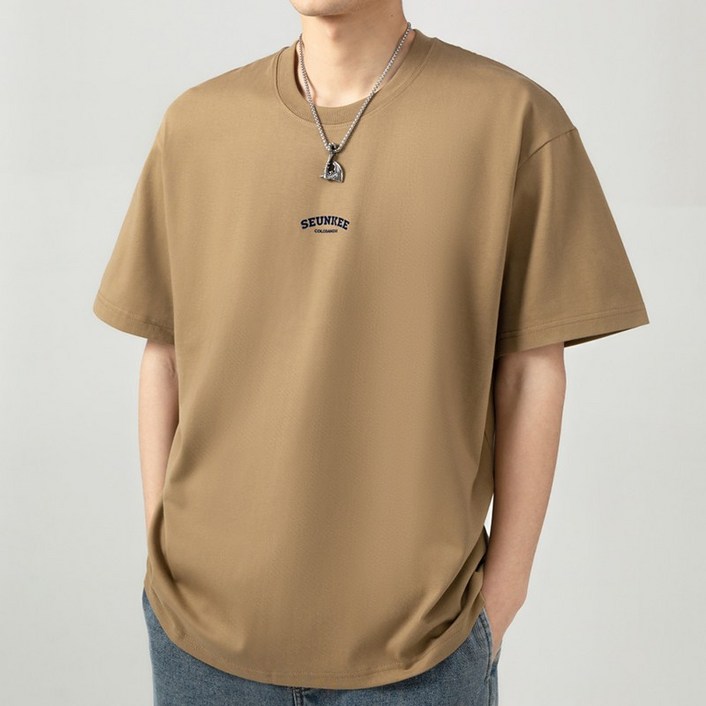 엠제이21 오버핏 순면 남자 반팔 티셔츠