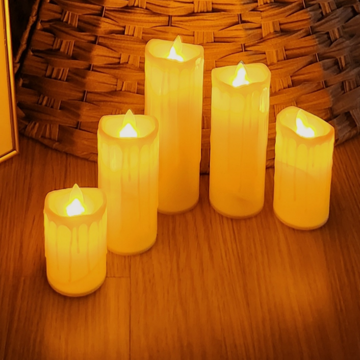 새로이온 5종세트조명, 촛불, LED초, 캔들, 티라이트 ,양초, 무드등 , 인테리어 소품,