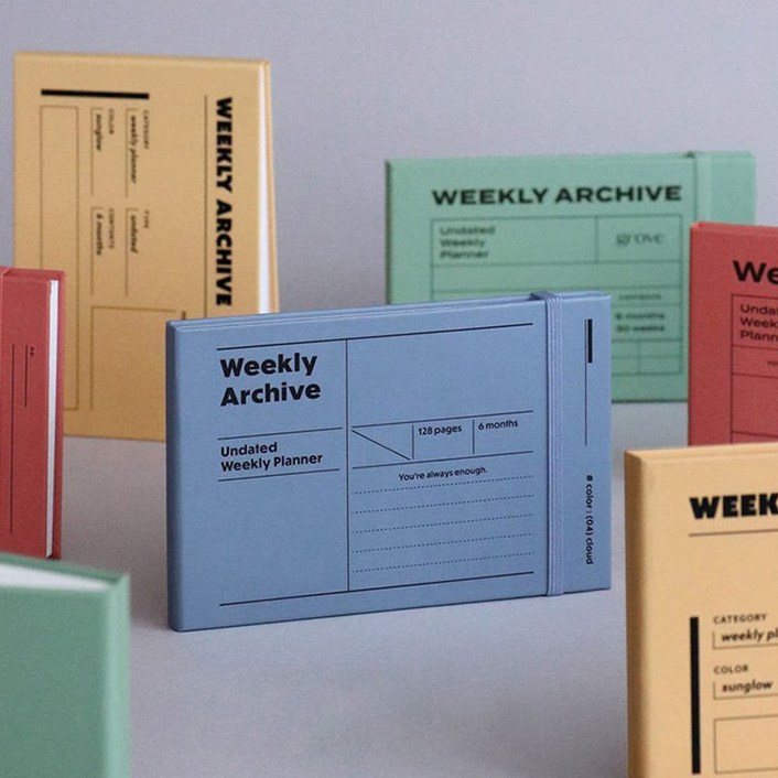 아이코닉 위클리 아카이브 플래너 6개월 만년형 다이어리