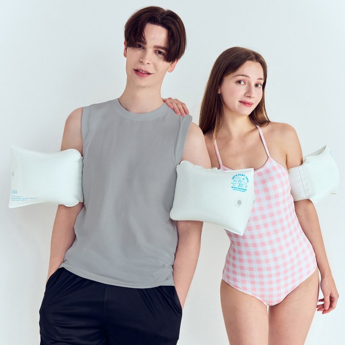 성인암튜브  웨이브원더즈 암튜브 성인용 팔튜브 암링 남성, 2개, 화이트