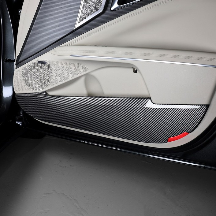 카스타 호환 K8 페이스리프트 차량 용품 도어 커버, (유광카본) 1열 도어커버 2P, 도어