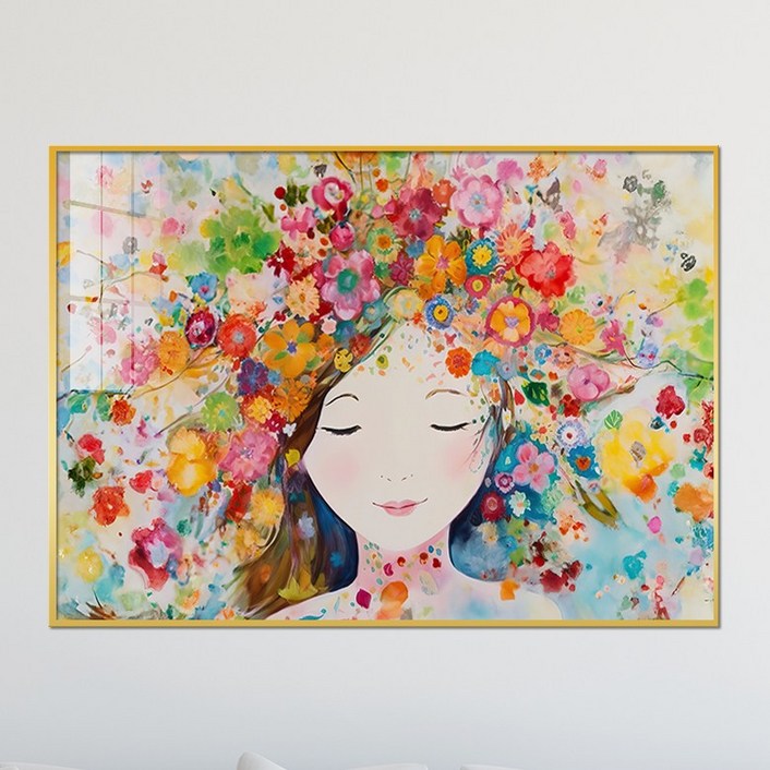 아트블루 꽃의 여인 인물 추상화 북유럽 감성 그림 인테리어 액자 아트블루 꽃의 여인 인물 추상화 북유럽 감성 그림 인테리어 액자