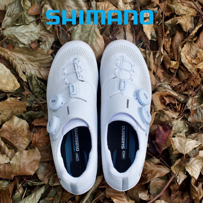 시마노 SH-RC703 / 로드자전거 카본 로드클릿 슈즈, EU 45, 화이트 (와이드)