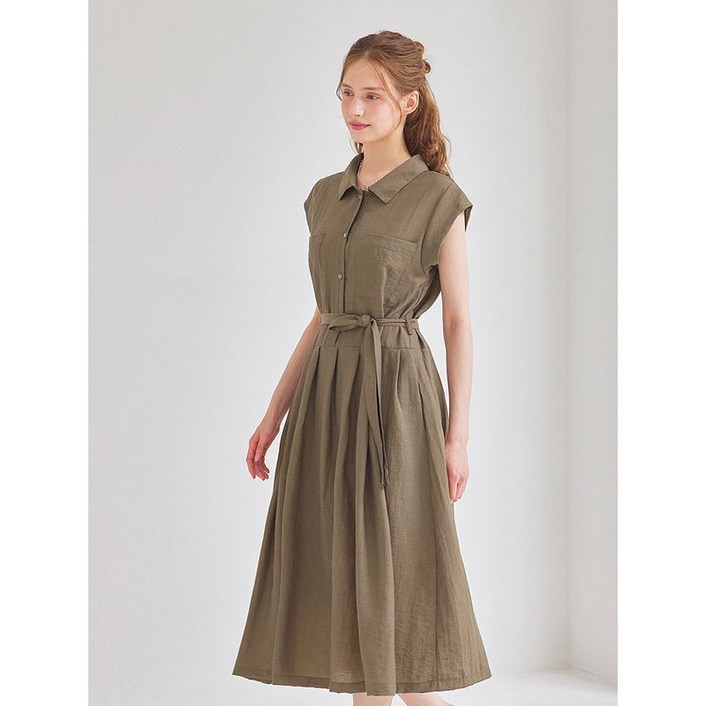 매긴 벨트핏 아웃 포켓 셔츠 원피스 M5M1OP3470