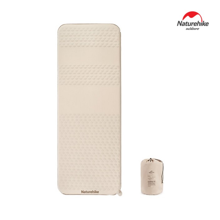 네이처하이크 C6.5 페더본 자충 매트 싱글 200X76CM 차박 에어 매트, 베이지